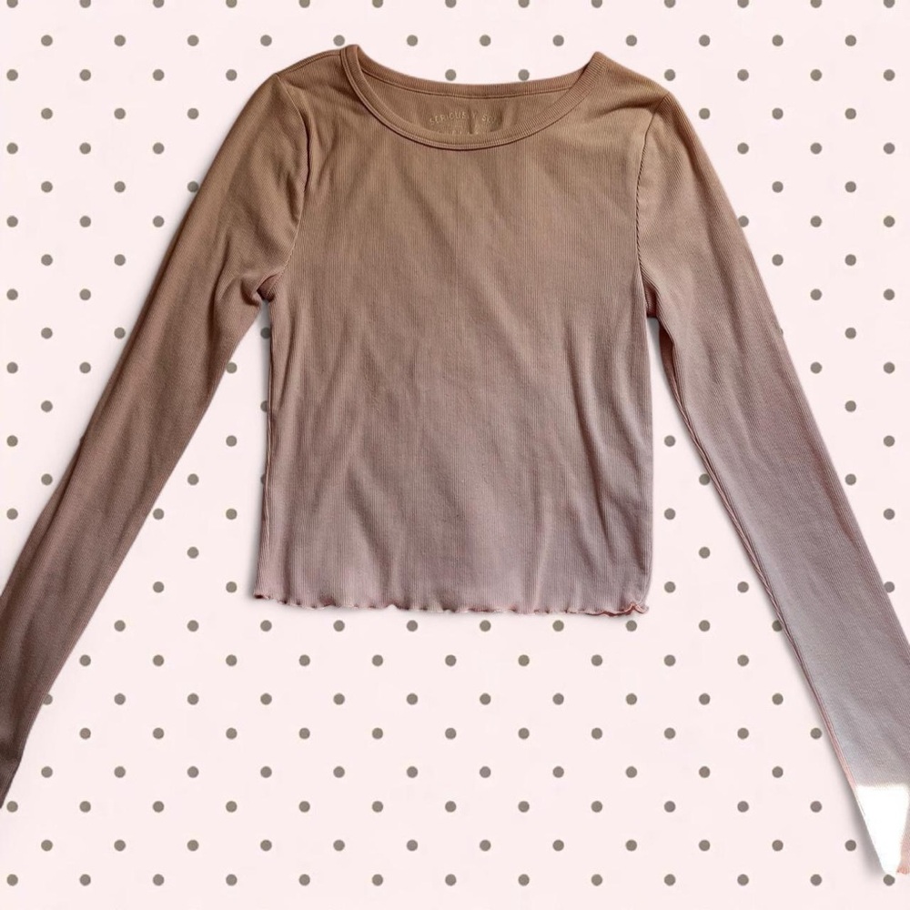 light pink long sleeve top